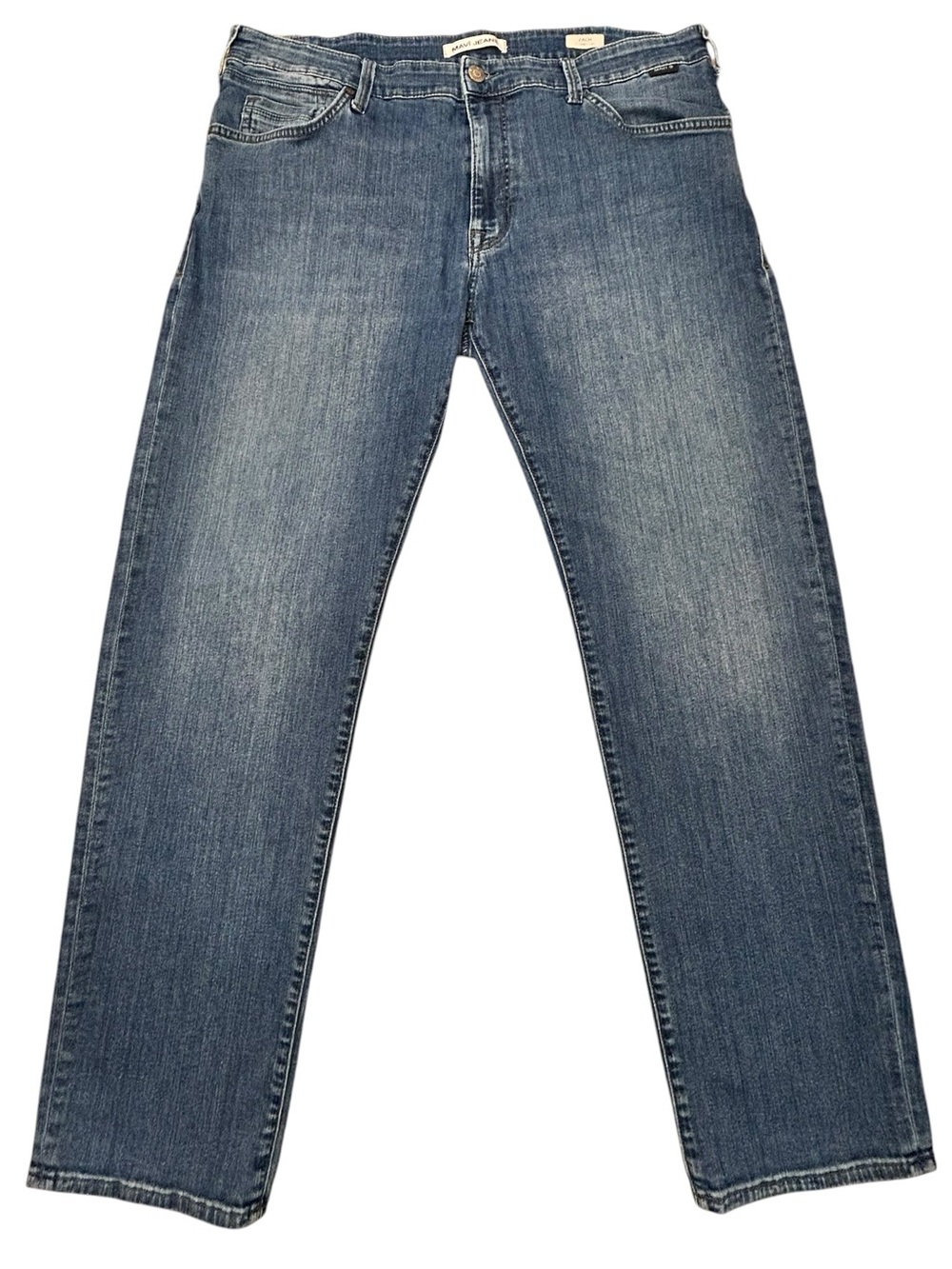 Mavi Zach Straight Leg Men's Faded Indigo Jeans 38/32 Stretch Casual Denim Indie